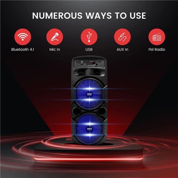 Portable Bluetooth PA Speaker System-600W Rechargeable Outdoor Bluetooth Speaker - Picture 2 of 6